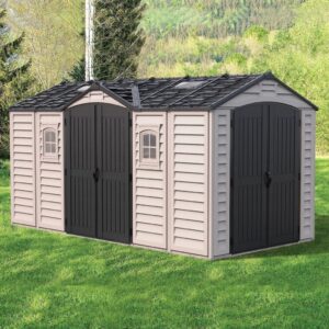 Gartengerätehaus Duramax APEX PRO 12 m² mit Bodenrahmen – grau