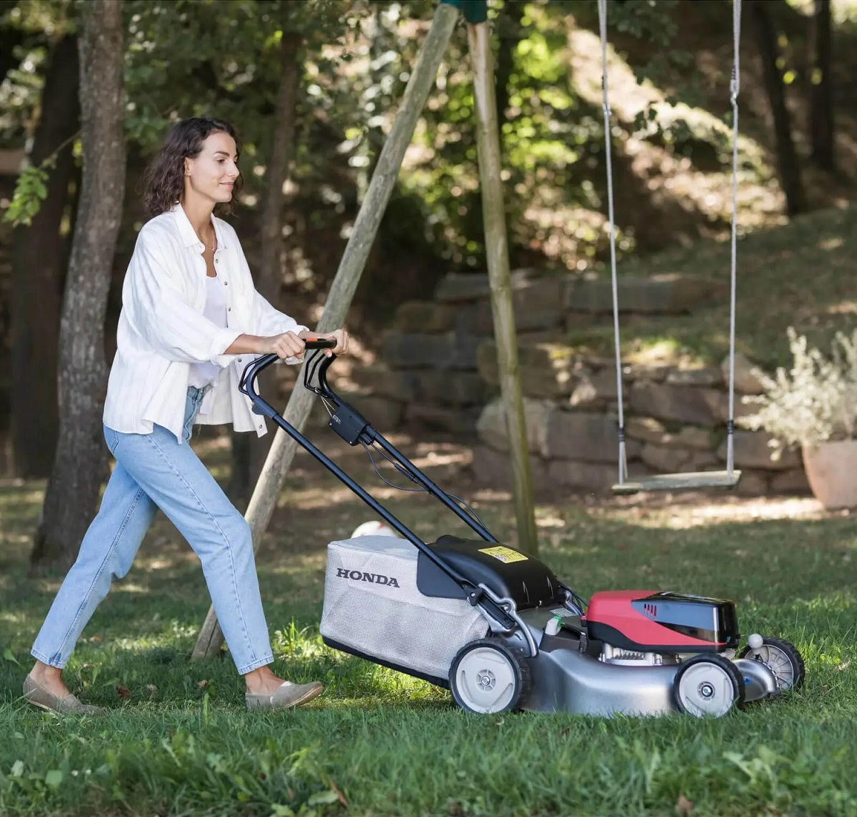 Honda HRG 466 XB PE Rasenmäher Set + GRATIS 4 Ah Akku