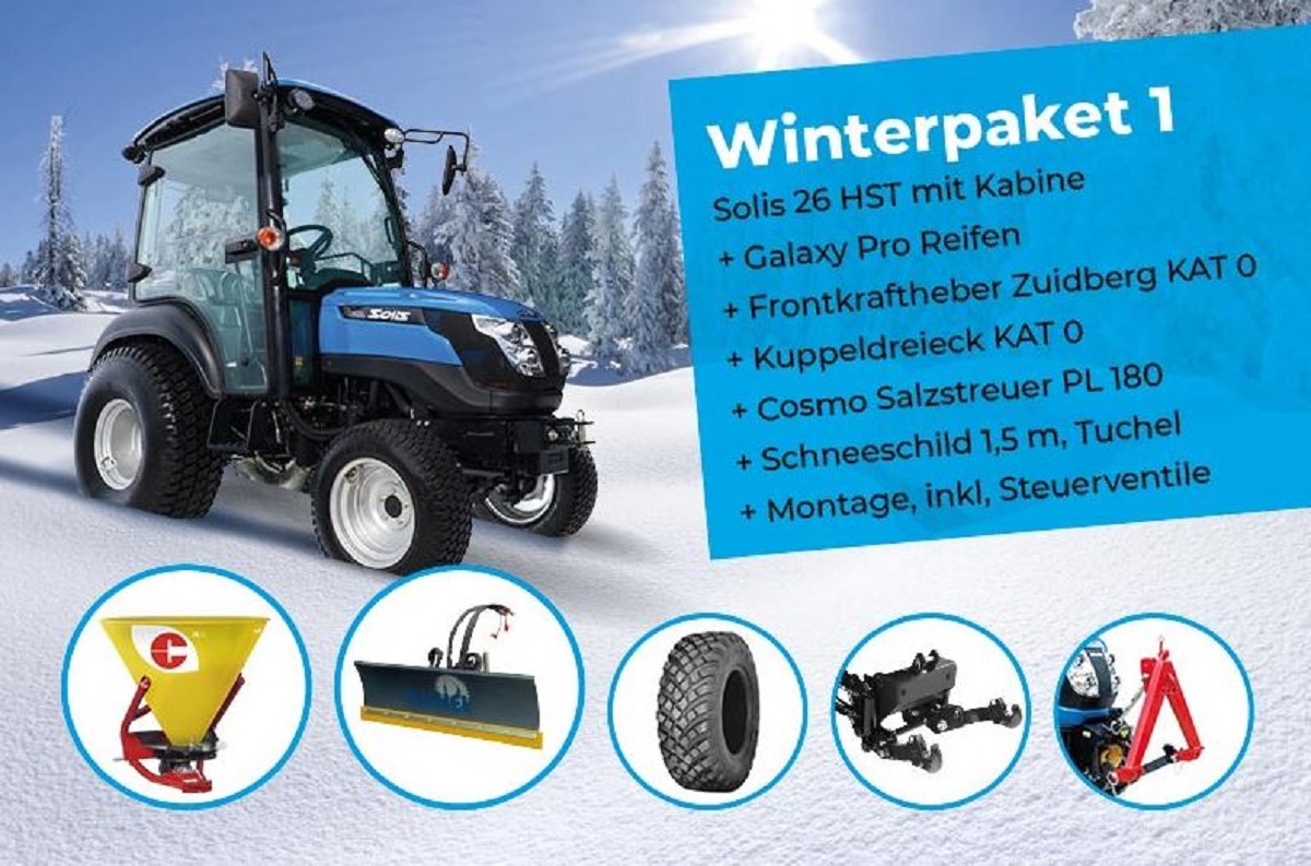 Solis 26 HST Allrad Traktor inkl. Winterpaket 1
