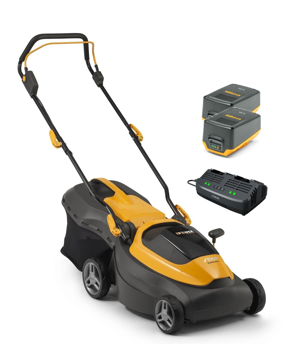 Stiga Collector 140e Rasenmäher inkl. Ladegerät und 2x Akku