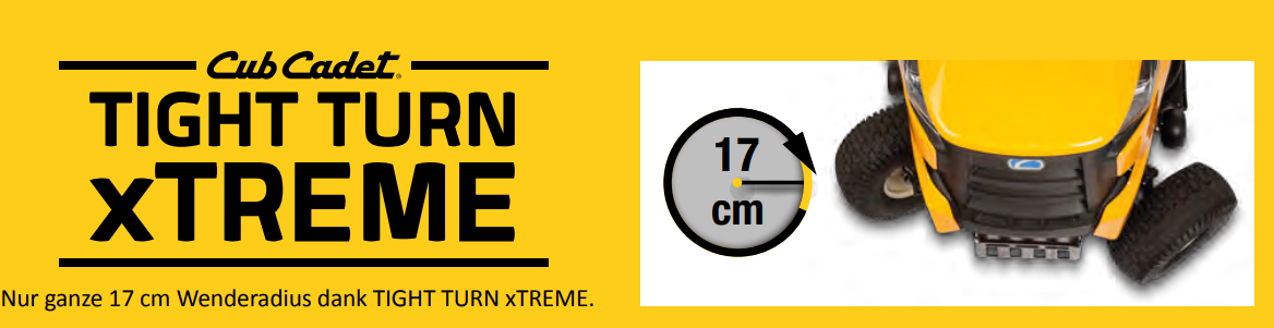 Cub Cadet XT2 PR95 Rasentraktor mit Schneeschild 120 Plus